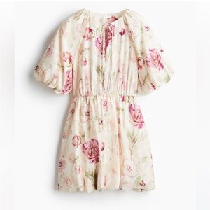 H&M Floral Print Dress with Pink and Cream Tones.